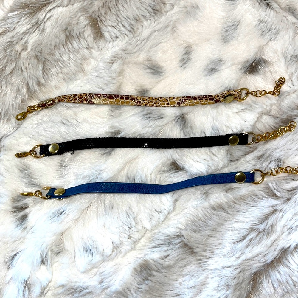 ✨3/$25✨ Set of 3 Faux Leather Bracelets